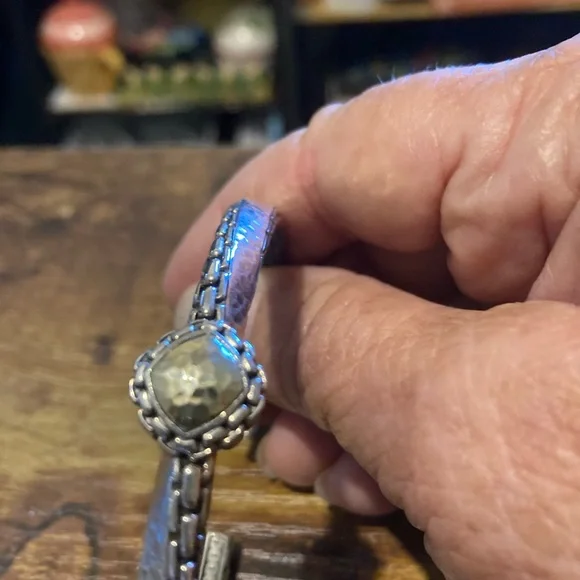 sterling silver and 14k cuff